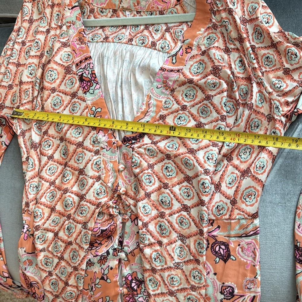 Free People Floral Patterned Women's Top - Picture 10 of 11
